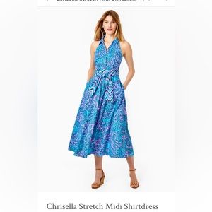 Chrisella stretch midi shirtdress Lilly Pulitzer size 4 new with tags